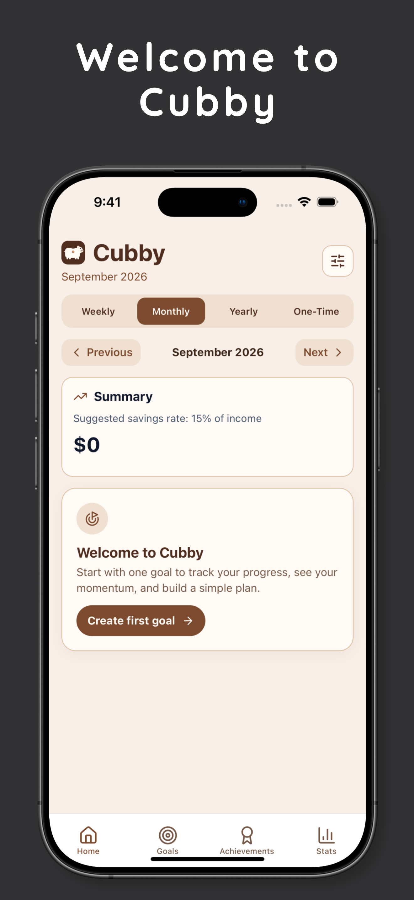 Placeholder for a Cubby app screenshot